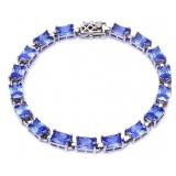Radiant Cut 22.50 ct Tanzanite Bracelet