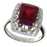 14kt Gold 5.34 ct Brilliant Ruby & Diamond Ring