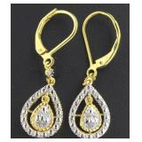 Beautiful Diamond Accent Rhythm Dangle Earrings