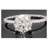 14kt Gold 2.03 ct Round Brilliant Lab Diamond
