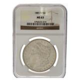 1881 S - MS63 Morgan Silver Dollar