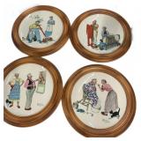 Set of (4) Rockwell Plates Gorham Fine China