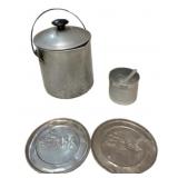 Lunch Pail & Tin Ole Mother Hubbard Dishes