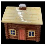 Log Cabin Cookie Jar