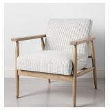 Striped Upholstered  Accent Chair