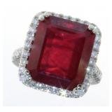 14kt Gold 12.87 ct Ruby & Diamond Ring