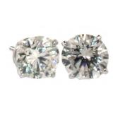 14k Gold 4.25 ct Brilliant VS Lab Diamond Earrings