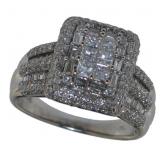 14kt Gold 1.72ct Quad Cut Diamond Ring