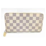 Louis Vuitton Zippy Wallet White Damier