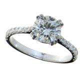 14kt Gold 1.58 ct VS1 Brilliant Lab Diamond Ring