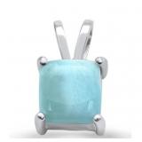 Princess Cut 2.00 ct Natural Larmiar Pendant