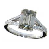 14kt Gold 2.79 ct VS Lab Diamond Ring