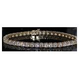 14kt Gold 9.89 ct Diamond Tennis Bracelet
