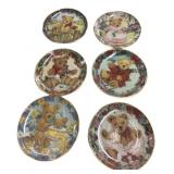 (6) Franklin Mint Bear Plates