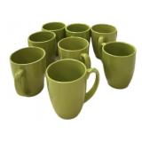 (8) Green Corelle Coffee Cups