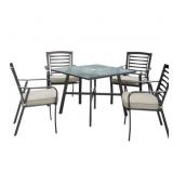 38 " Glass Top Patio Table & 4 Chairs w
