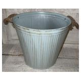 Large Farmhouse Light Blue Bucket