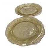 (2) Yellow Depression Plates