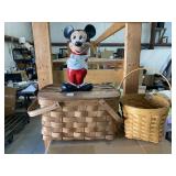 Vintage Mickey & (2) Estate Baskets