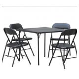5 Pc Vinyl 34 " Folding Table &  4 Chairs