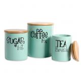 3pc Aqua Canister Set