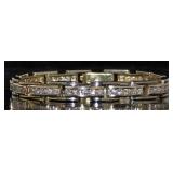 14kt Gold Channel Set 5.40 ct Diamond Bracelet