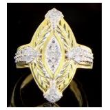 Antique Style 1/4 ct Diamond Dinner Ring