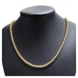 10kt Gold 7.52 ct 22" Diamond Buttercup Necklace