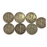 Mixed Date: Walking Liberty Silver Half Dollar