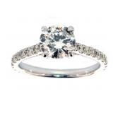 14k Gold 1.70 ct Round Brilliant Lab Diamond Ring
