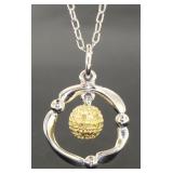 Genuine Yellow Diamond Accent Pendant