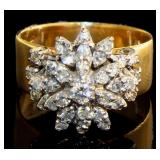 14kt Gold Brilliant 1.00 ct Diamond Dinner Ring