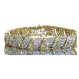 10kt Gold 10.00 ct Brilliant Diamond Bracelet