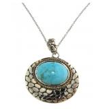 Natural 10.50 ct Kingman Turquoise Necklace