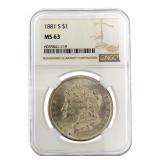 1881 San Francisco MS63 Morgan Silver Dollar