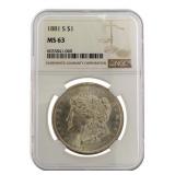1881 San Francisco MS63 Morgan Silver Dollar