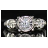 14kt Gold Antique Diamond Estate Ring