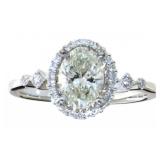 14kt Gold 1.11 ct VS1 Brilliant Lab Diamond Ring