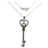 Antique Skeleton Key Diamond Necklace