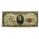 Series 1929 Minneapolis $20.00 National Currency
