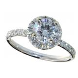 14kt Gold 1.43 ct Brilliant IGI Lab Diamond Ring