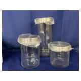 3pc Glass canister Set