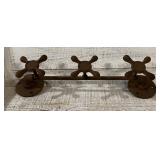 Rustic Iron Farmhouse Towel Holder