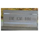 Rae Dunn Live, Love & Bark Dog Toy Crate