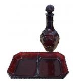 Avon Cape Cod Decanter & Relish Tray