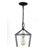 Weyburn 1-Light Black & Chrome Pendant Light