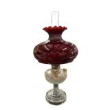 Aladdin Ruby Shade Oil Lamp