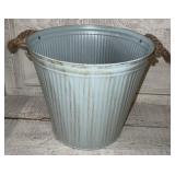 Large Farmhouse Light Blue Bucket