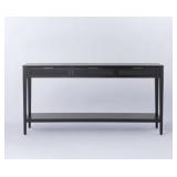 Threshold  Woven Drawer Console Black Table