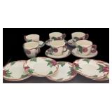 17 Pc Franciscan Apple Cups, Saucers & Dessert